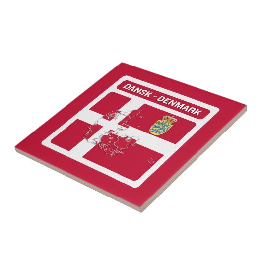 Carreau Dansk Denmark Flag (Côté)