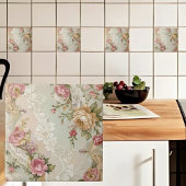 Carreau Dantelles et Roses Vintage