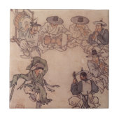 Carreau Danwon Mudong Peinture traditionnelle coréenne (Devant)