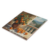 Carreau d'arbre à oranges sicilien avec vue sur ba (Côté)