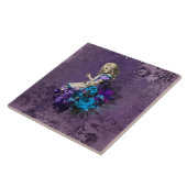 Carreau Dark Alice Rustique Violet Foncé (Côté)