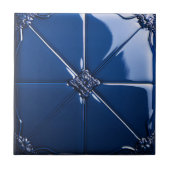 Carreau Dark Blue Art Deco  Ceramic Tile (Devant)