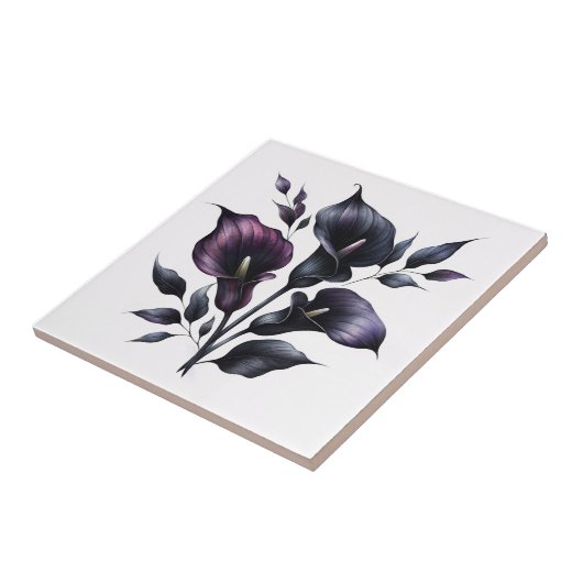 Carreau Dark Calla Lilies Gothic (Côté)