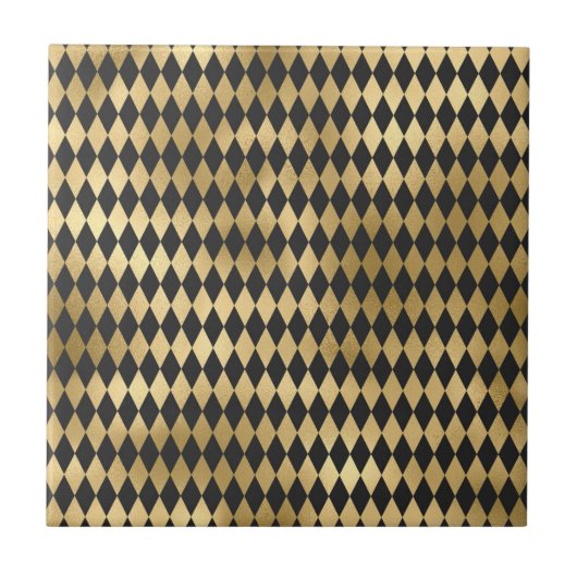 Carreau Dark Grey Black Harlequin Geometric Rhombuses (Devant)