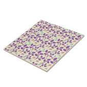 Carreau Dark Purple Floral Pattern | Aesthetic Seamless  (Côté)