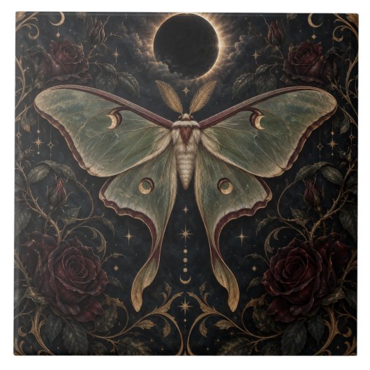 Carreau d'art céleste Papillon de lune Eclipse à m (Devant)