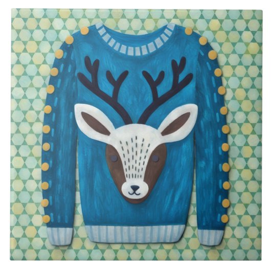 Carreau d'art de vacances avec un pull moche de re (Devant)