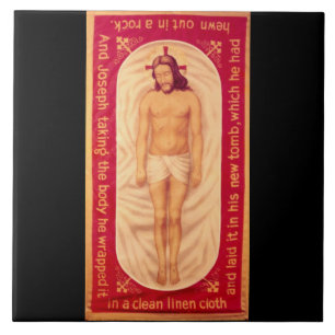 Carreau d'art fin représentant le Christ