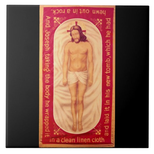 Carreau d'art fin représentant le Christ (Devant)