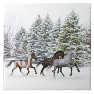 Carreau Dashing Through the Snow - Running Horses