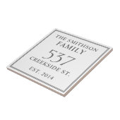 Carreau Date d'établissement de la plaque de la maison d'a (Côté)