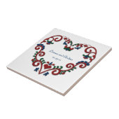 Carreau Date personnalisée Anniversaire du Mariage Coeur s (Côté)