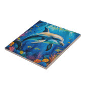 Carreau Dauphin de peinture à l'huile (Côté)