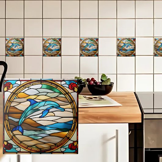 Carreau Dauphin en verre de Faux Stainé