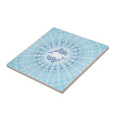 Carreau Dauphins Mandala Bleu Côté Océan (Côté)