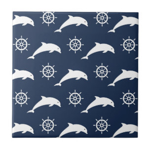 Carreau Dauphins sur le motif de défilé