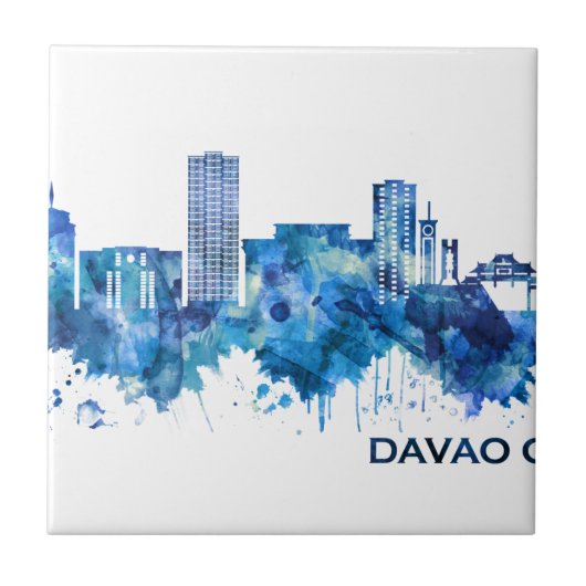 Carreau David City Philippines Skyline Blue (Devant)