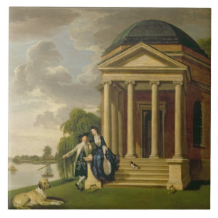 Carreau David Garrick (1717-79) et son épouse par son