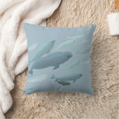 Carreau de baleine de beluga de bébé de coussin de (Couverture)