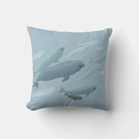 Carreau de baleine de beluga de bébé de coussin de (Recto)