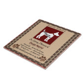 Carreau De beaux Empreintes de pattes sur My Heart (brun) (Côté)