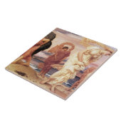 Carreau De belles femmes grecques ramassent des galets sur (Côté)