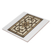 Carreau de bordure de mandala neutre (Côté)