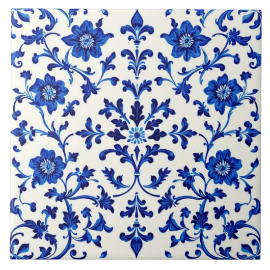 carreau de botanique bleue (Devant)