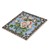 carreau de bouquet de roses (Côté)