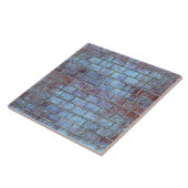 carreau de brique grunge bleu (Côté)
