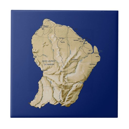 Carreau de carte de Guyane (Devant)