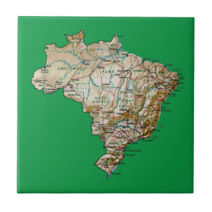 Carreau de carte du Brésil