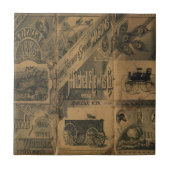 Carreau de céramique 1885 d'annonces de collage de (Devant)