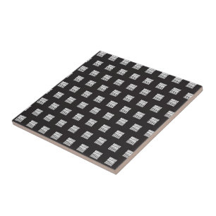 Carreau de céramique à carreaux blancs et noirs