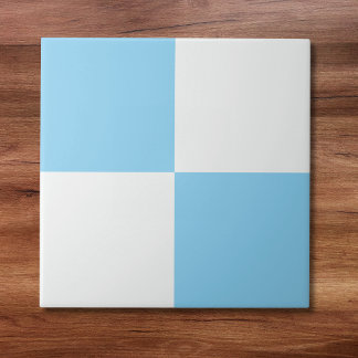 Carreau de céramique à carreaux bleu bébé et blanc