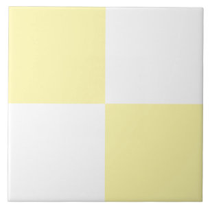 Carreau de céramique à carreaux jaune pastel blanc