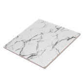 Carreau de céramique à effet marbre blanc élégant (Côté)