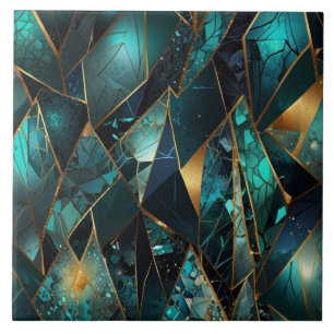 Carreau de céramique à motif abstrait