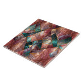 Carreau de céramique à motif abstrait (Côté)