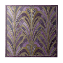 Carreau de céramique à motif Art nouveau