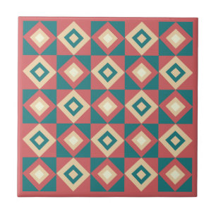 Carreau de céramique à motif diamant géométrique b