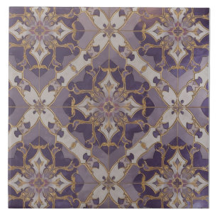 Carreau de céramique à motif marocain Art nouveau