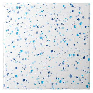 Carreau de céramique à motif terrazzo bleu moderne