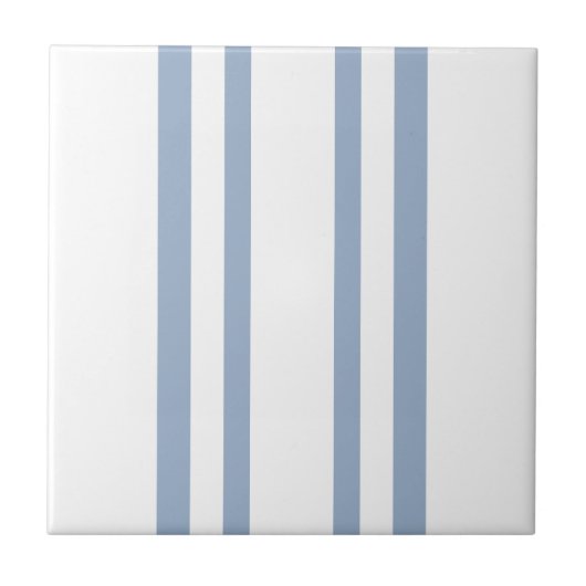 Carreau de céramique à rayures bleues et blanches (Devant)