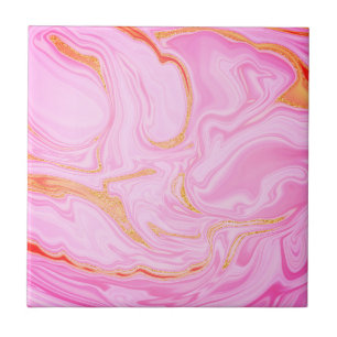 Carreau de céramique à texture de marbre rose élég