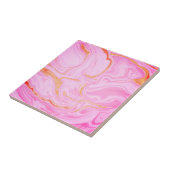 Carreau de céramique à texture de marbre rose élég (Côté)