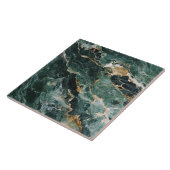 Carreau de céramique à texture de marbre vert de l (Côté)