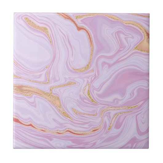 Carreau de céramique à texture rose en marbre élég (Devant)