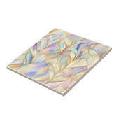 Carreau de céramique abstrait pastel iridescent (Côté)