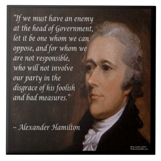 Carreau de céramique Alexander Hamilton (Devant)